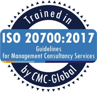 Siegel: Trained in ISO 20700:2017 by CMC-Global